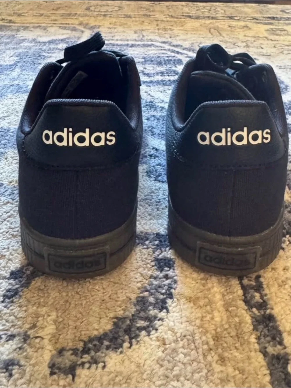 adidas Black Sneakers with White Three Stripes